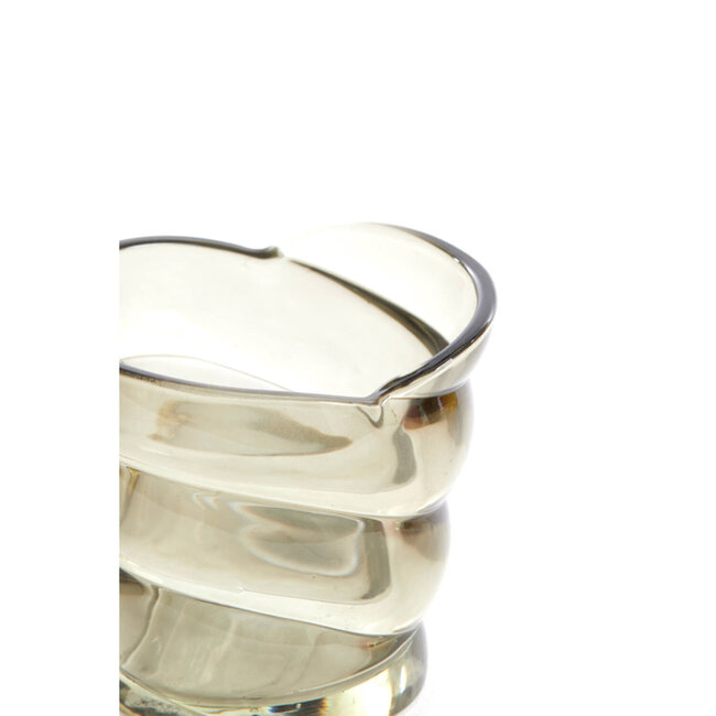 Light & Living Theelicht 10x7x9 cm MALEA glas licht grijs