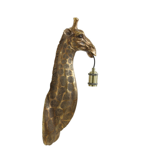 Light & Living Wandlamp 20,5x19x61cm Giraffe antiek brons
