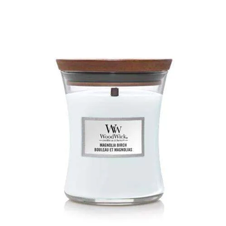 Woodwick Magnolia Birch Medium Candle WoodWick© 60h.