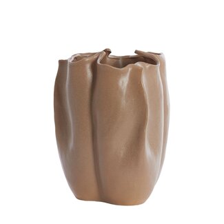 Light & Living Vaas deco 28x27,5x36,5 cm SANGULI keramiek grijs bruin
