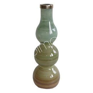 Colmore Vaas champagne m/amalti geëmailleerd glas 19x19x58