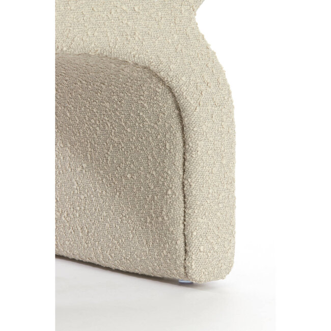 Light & Living Poef 60x46x46 cm NAFYA bouclé taupe