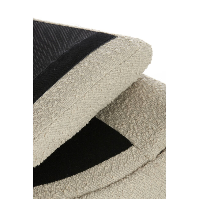 Light & Living Poef 60x46x46 cm NAFYA bouclé taupe