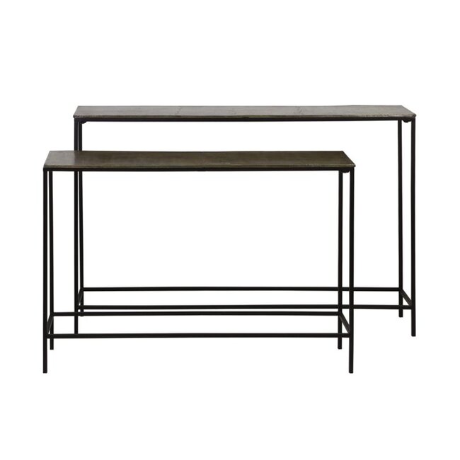 Light & Living Side table S/2 max 119x25x80 cm HARTSVILLE d. bruin brons