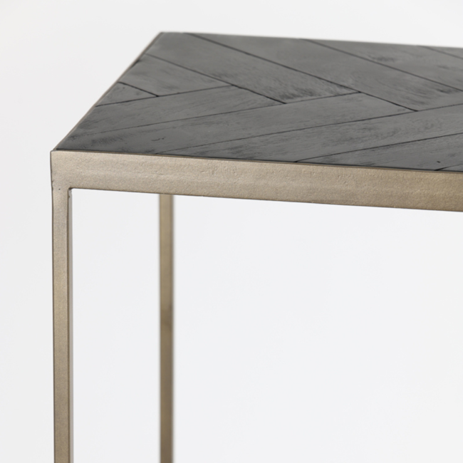 Light & Living Zuil CHISA hout zwart-ant brons M 33x33x80 cm