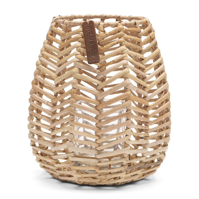 Riviera Maison Kaarsenhouder Rustic Rattan Hexagon