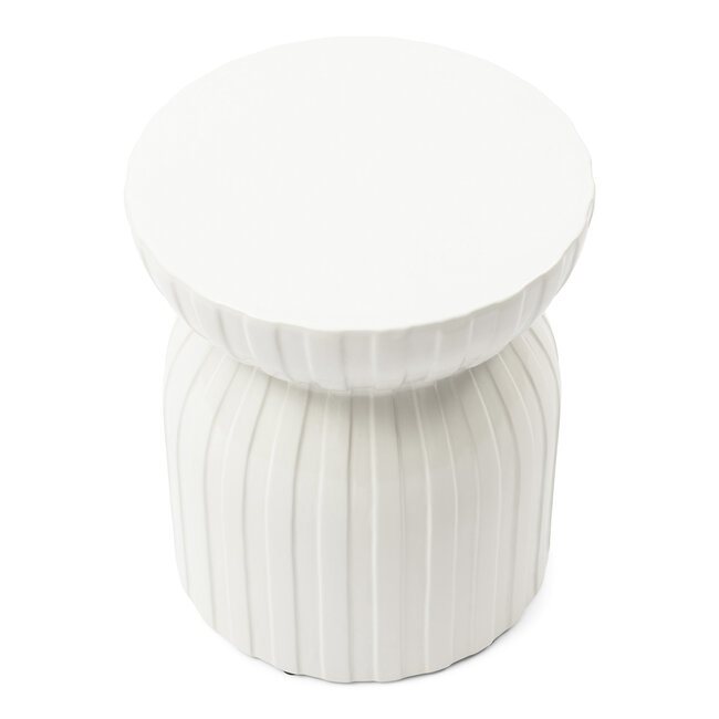 Riviera Maison Bijzettafel Sintra Puur Wit 35CM