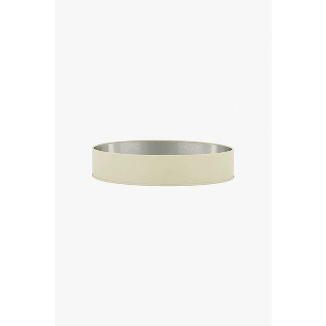 Zusss Opbergblik ovaal klavertje zand/antracietgrijs