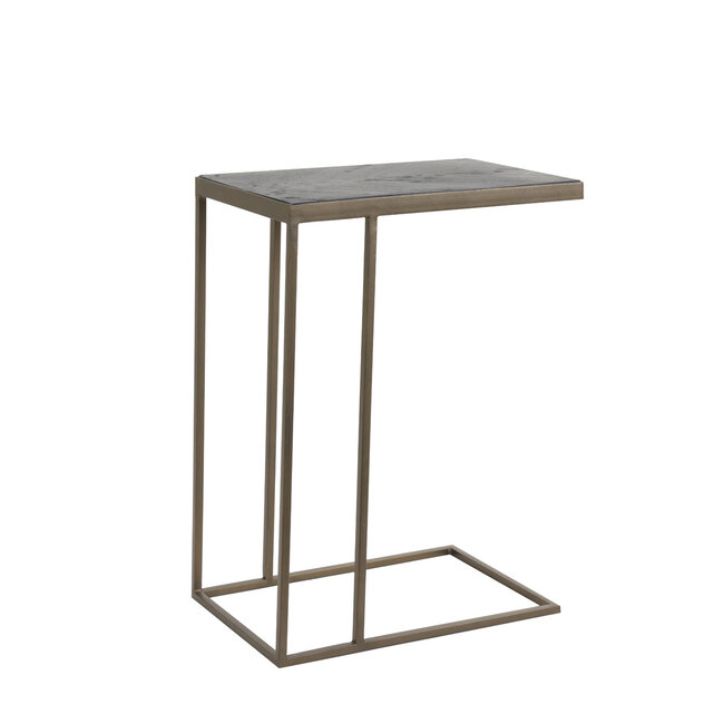 Light & Living Bijzettafel 45x30x62 cm CHISA hout zwart-ant brons