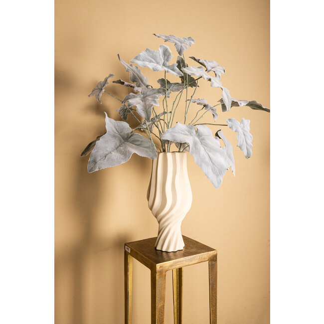 PTMD Leaves Plant Grey flocked leaves spray