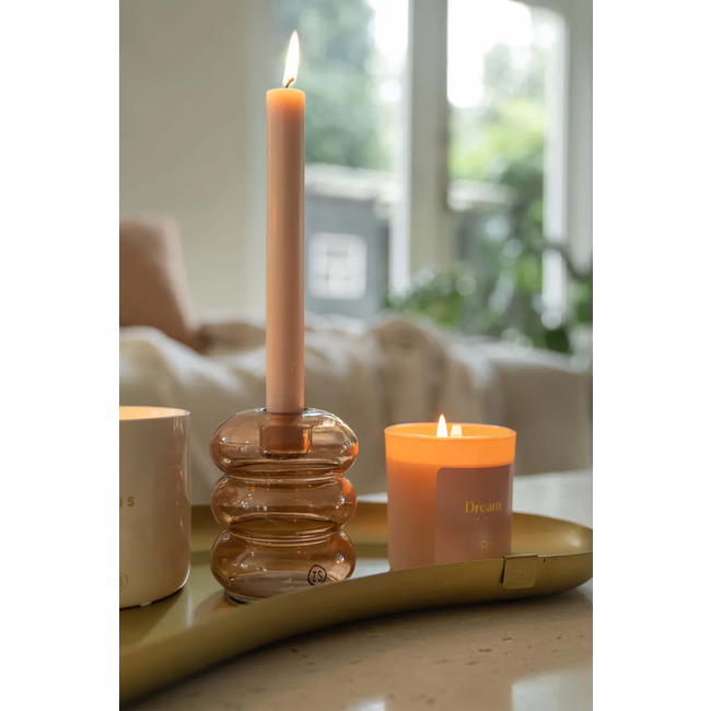 Zusss Geurkaars in glas tropisch hout dream oudroze