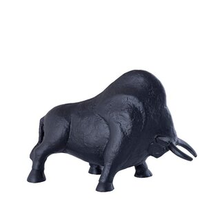 PTMD Ebeny Black casted alu bull statue matt L