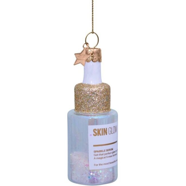 Vondels Ornament glass bottle with vitamin drops H9cm