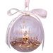 Vondels Glazen kerstornament gold baby's first Christmas w/text H9cmcm