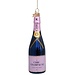 Vondels Ornament glass luxury pink bottle w/ champagne H14cm