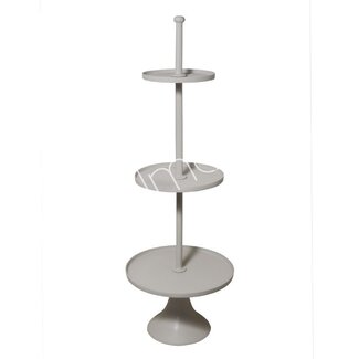 Etagere 3 lagen ALU RUW/STEEN 50x50x148
