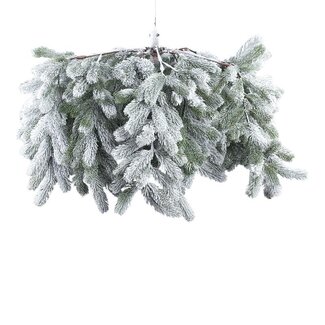 PTMD Rosamond White hanging wreath wide