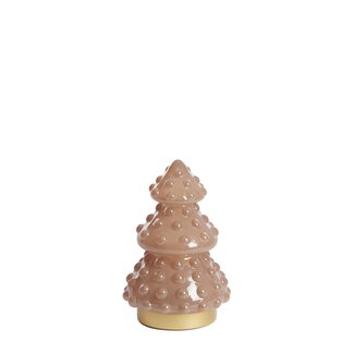Light & Living Tafellamp LED Ø12x18,5 cm TREE melk zand +goud