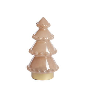 Light & Living Tafellamp LED Ø15x28,5 cm TREE melk zand+goud