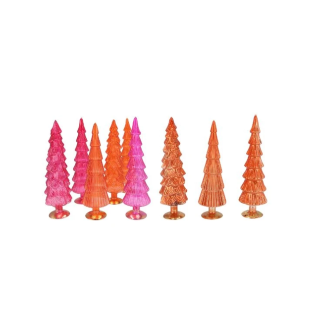 Twinkle fuchsia mix glass tree shiny ass 9x25cm