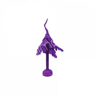 Colmore Decoratieve flockboom paars 20x20x70
