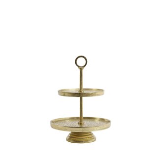 Light & Living Etagere 2 laags Ø24X37 CM LUTEK goud