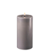 Deluxe Homeart Grey Real Flame LED Candle Ø7,5 x15cm