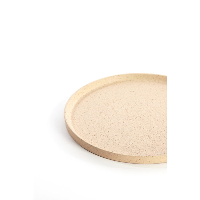 Light & Living Schaal Ø21,5x1,5 cm MAES zand+licht bruin gespikkeld