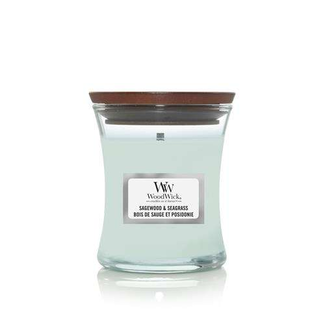 Woodwick Sagewood & Seagrass Mini Candle WoodWick© 20h.