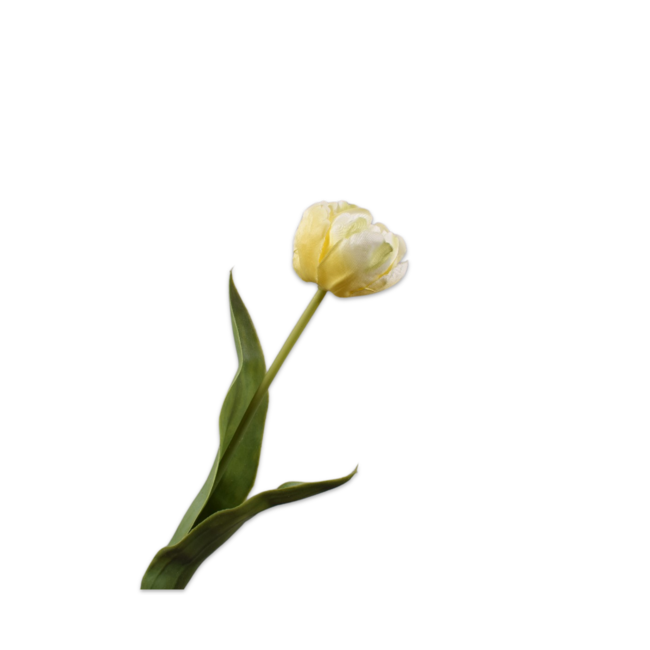 Silk-Ka TULP STEEL LICHT GEEL 47 cm