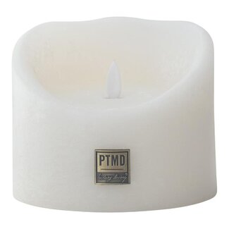 PTMD LED Light Candle rustic white moveable flame XL