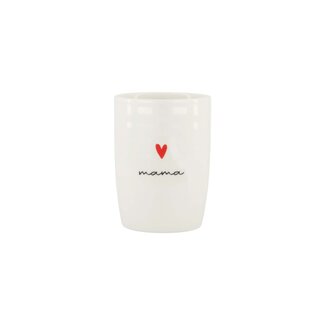 Zusss Koffiemok rood hartje mama wit