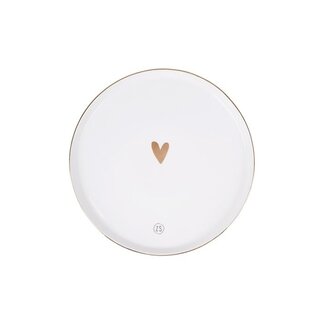 Zusss Dinerbord goud hartje wit