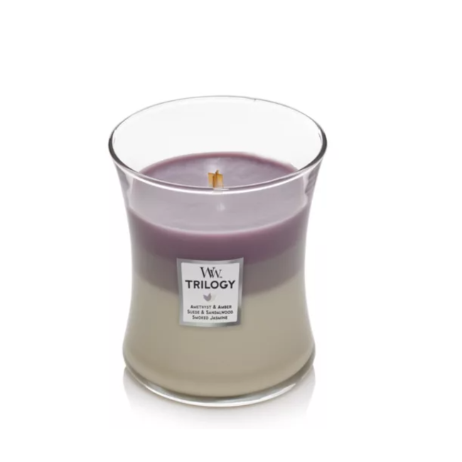 Woodwick Trilogy Amethyst Sky Medium Candle WoodWick© 60h.