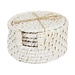 Colmore Onderzetter SET/6 wit rotan 12x12x6