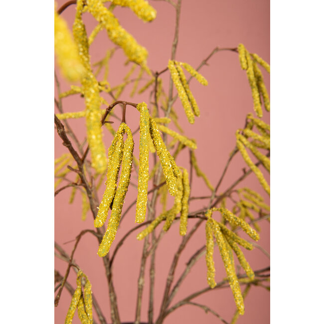 PTMD Twig Plant Green birch seed spray 103 cm