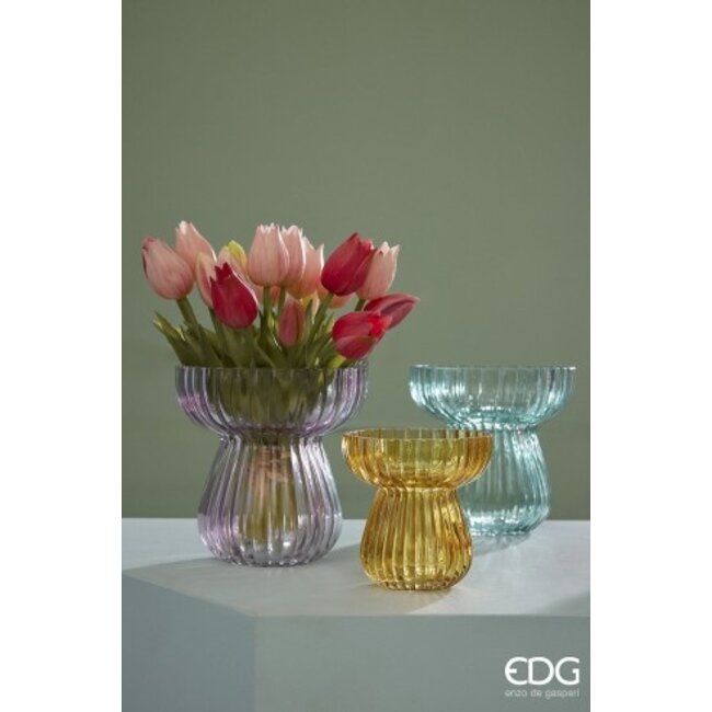 EDG Bosje Tulpen 2 tone Pink 5 stuks h28 cm 2 ass.