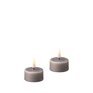 Deluxe Homeart Grey LED Tealights Ø4.1* 4.5cm (2 pcs)