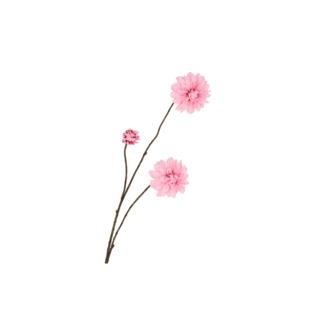 Silk dahlia branch pink 80cm