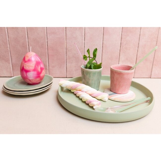 Home Society Deco Kaars Marble Egg L Ass. 2