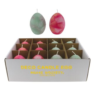 Home Society Deco Kaars Marble Egg S Ass. 2