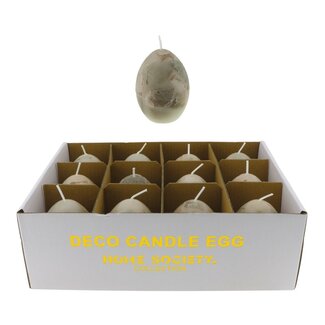 Home Society Deco Kaars Marble Egg S Zand
