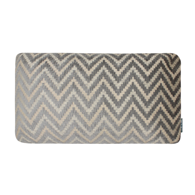 Colmore Kussen omkeerbaar zigzag warm grijs 50x30