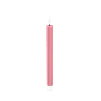 PTMD Led Diner Candle striped Old Pink flickering 2PC