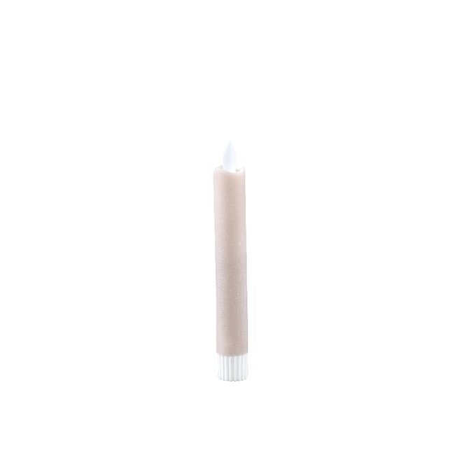 PTMD LED Diner Candle rustic beige moveflame 2PCS short