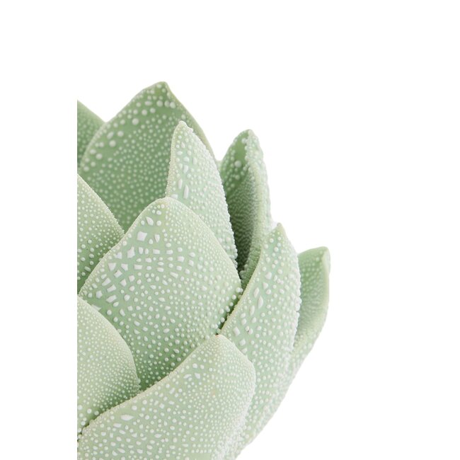 Light & Living Theelichthouder Ø11,5x8 cm FLORINA porselein mint groen