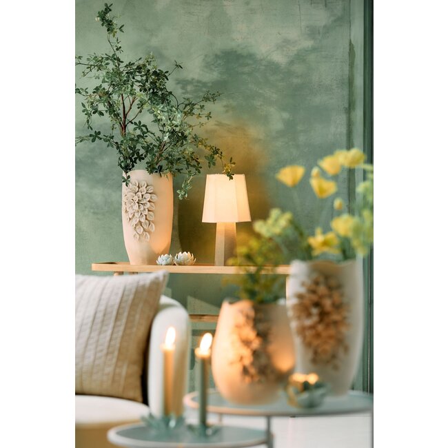 Light & Living Theelichthouder Ø11,5x8 cm FLORINA porselein mint groen