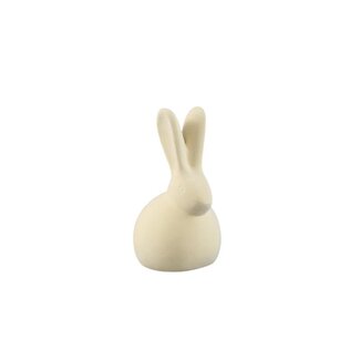 PTMD Iagan Beige flocking terracotta rabbit sitting S