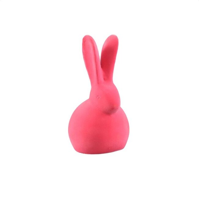 PTMD Iagan Pink flocking terracotta rabbit sitting M