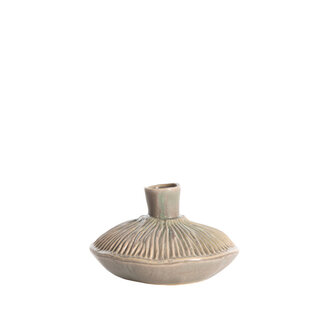 Light & Living Vaas deco Ø15x9 cm NEIRA keramiek mat bruin-grijs